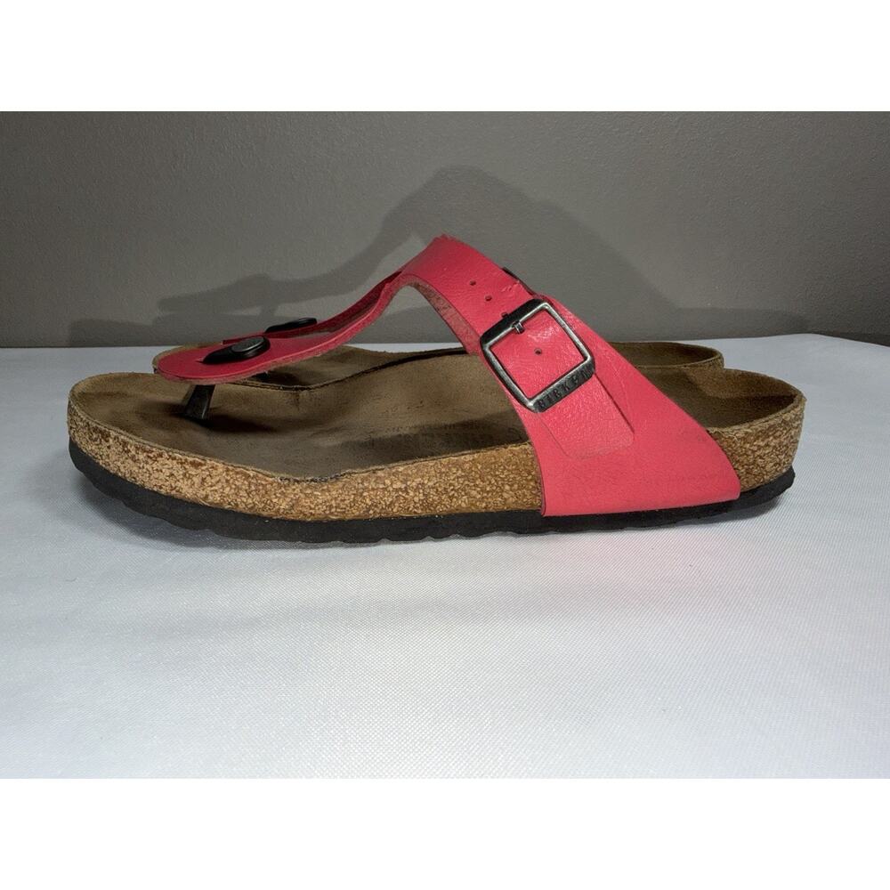 Birkenstock Women’s Gizeh Thong Sandals Cork Footbed Pink Size 9 EU 40 - Picture 4 of 14